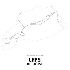 LAPS Val-d'Oise. Minimalistic street map with black and white lines.