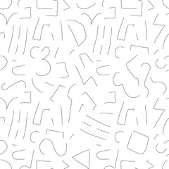 scribble figures hand drawing pattern