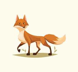 Fox character isolated vector illustration