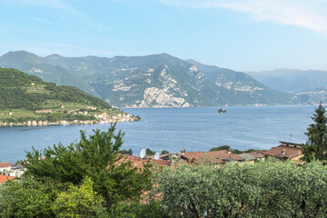 Aerial view of the Lake Iseo