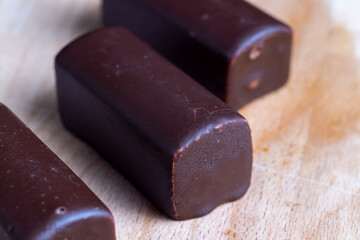 Sweet curd cheese made from milk with milk chocolate