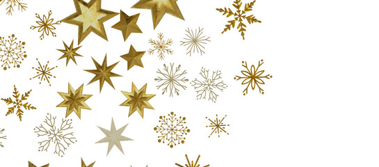 stars. Confetti celebration, Falling golden abstract decoration for party, birthday celebrate,