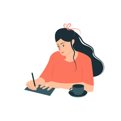 Fototapeta premium Business Concept Illustration. Collection of scene with women taking part in business activities. Vector illustration. Flat design with white background.