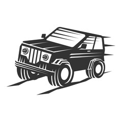 Off-road Jeep Logo Icon Illustration Brand Identity