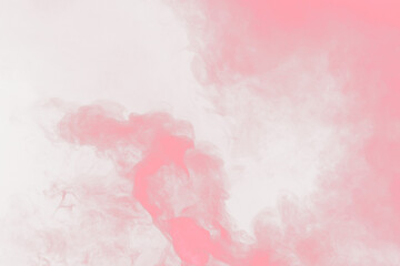 Red Dense Fluffy Puffs of White Smoke and Fog on Black Background, Abstract Smoke Clouds, All Movement Blurred, intention out of focus, and high low exposure contrast, copy space for text logo, png