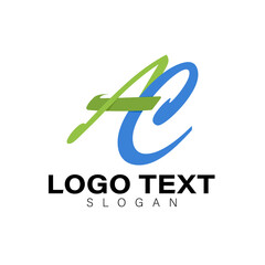 vektor design elements for your company logo, letter AC logo. modern logotype, business corporate template. logo with brush icon.