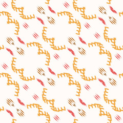 Fototapeta na wymiar Ikat pattern tribal Aztec Seamless Pattern. Ethnic Geometric Batik Ikkat Digital vector textile Design for Prints Fabric saree Mughal brush symbol Swaths texture Kurti Kurtis Kurtas