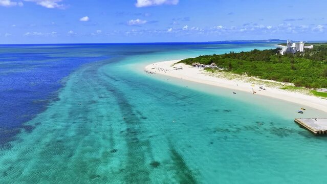 沖縄 宮古島 与那覇前浜 ビーチ 4K ドローン 空撮