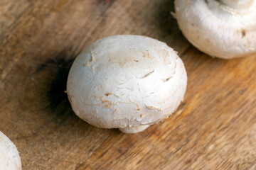 ripe whole mushrooms for cooking