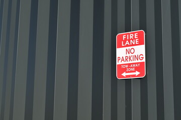 fire lane, no parking sign