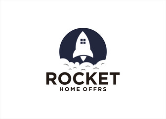 rocket home logo design investor sell real estate business property