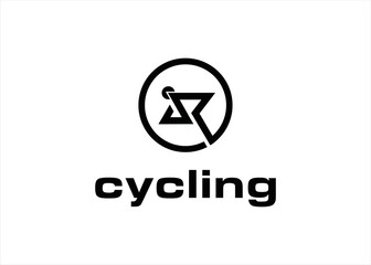 r logo design bicycle concept