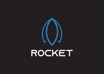 rocket logo design simple elegant