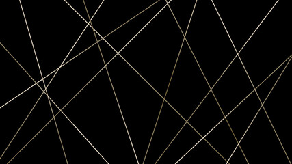 Abstract black with gold lines on black background modern design.