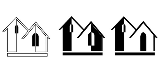 Home icon vector on a white background. Icon set. minimal home icon. House vector