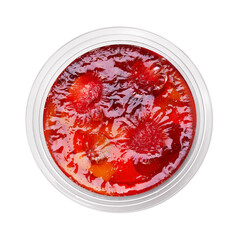 Fruit jelly on white background
