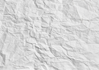  White crumpled paper texture background