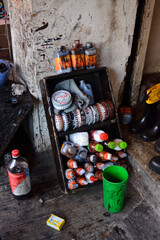 puesto de tintas para bolear