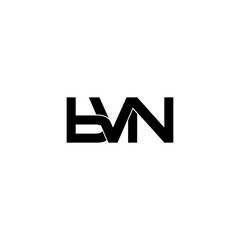 bvn letter initial monogram logo design