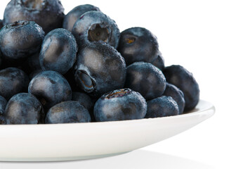 Fresh fruit sweet blueberries isolated on white