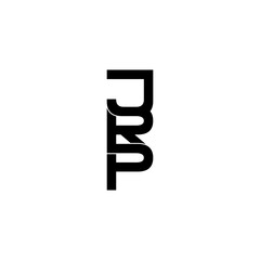 jrp letter initial monogram logo design