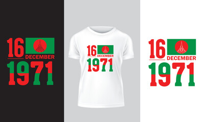 1971 16 December victory Day of Bangladesh amazing t-shirt design.