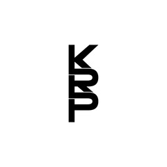 krp letter initial monogram logo design