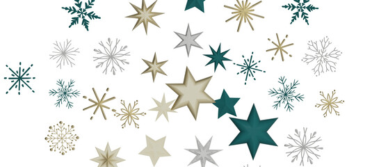 Holiday golden decoration, glitter frame isolated