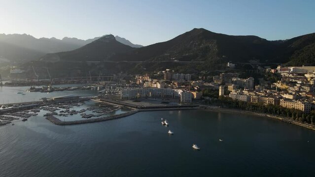 Aerial view of Liberty Square (Piazza della Libert&agrave;) in Salerno downtown, Campania, Italy.