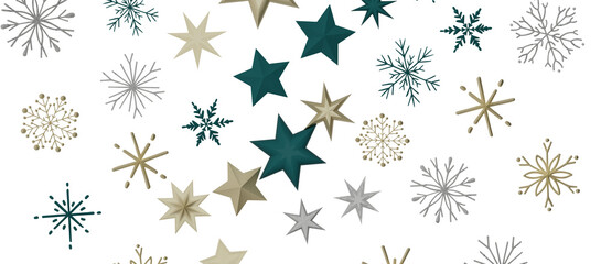 Festive christmas card. Isolated illustration white background.