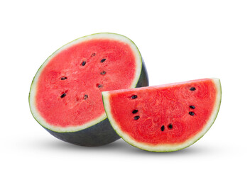 Sliced of watermelon isolated on transparent png