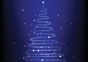 Snow_Xmas_Tree_Star_Magic_Background