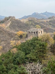 Fototapeta premium The Great Wall in China - in autumn season
