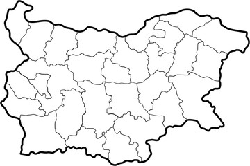 doodle freehand drawing of bulgaria map.