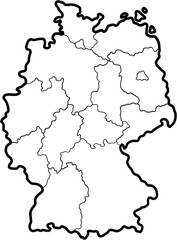 Fototapeta na wymiar doodle freehand drawing of germany map.