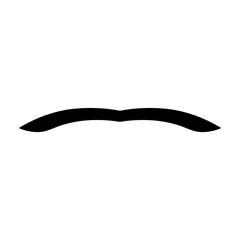 Black mustache on white background