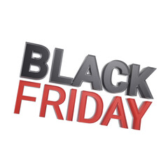 3D Render Black Friday Sale object Isolated icons 3D illustration Png