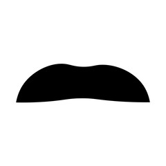 Black mustache on white background