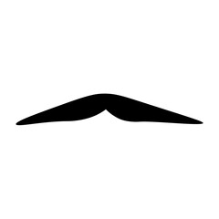 Black mustache on white background