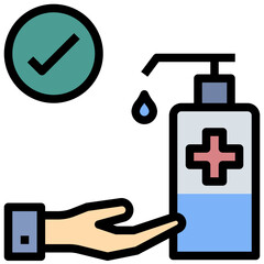 alcohol filled outline style icon