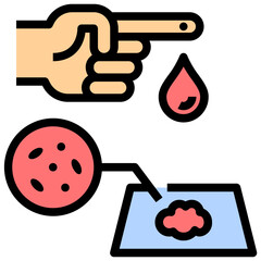 blood test filled outline style icon