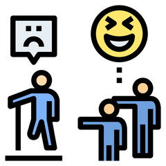 body shaming filled outline style icon