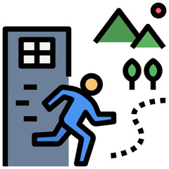 comfort filled outline style icon