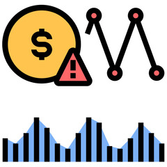 crisis filled outline style icon