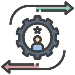 customer filled outline style icon