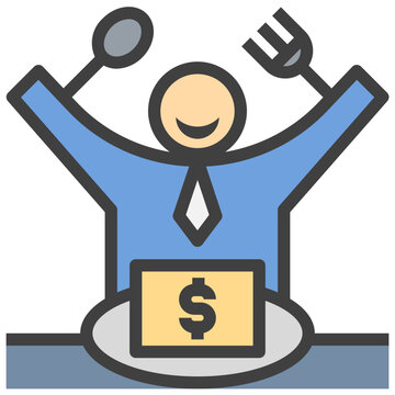 recommend clip art: corruption filled outline style icon