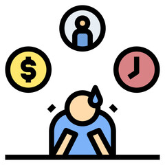 depress filled outline style icon