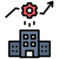 development filled outline style icon