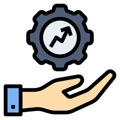 development filled outline style icon