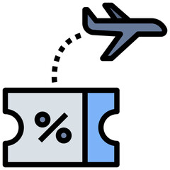 discount filled outline style icon